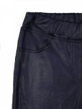 Wet leatherlook tregging in de kleur marino