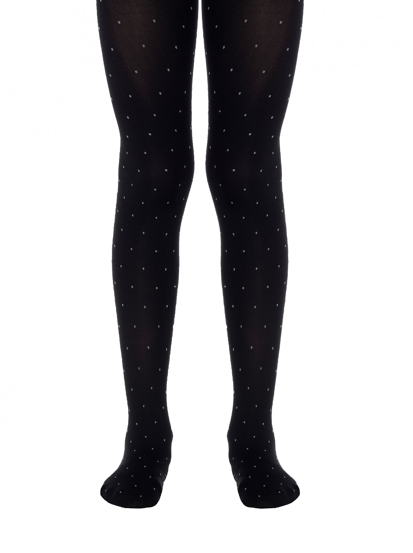 50 denier panty kind zwarte kleur met stippen Conte Nadin