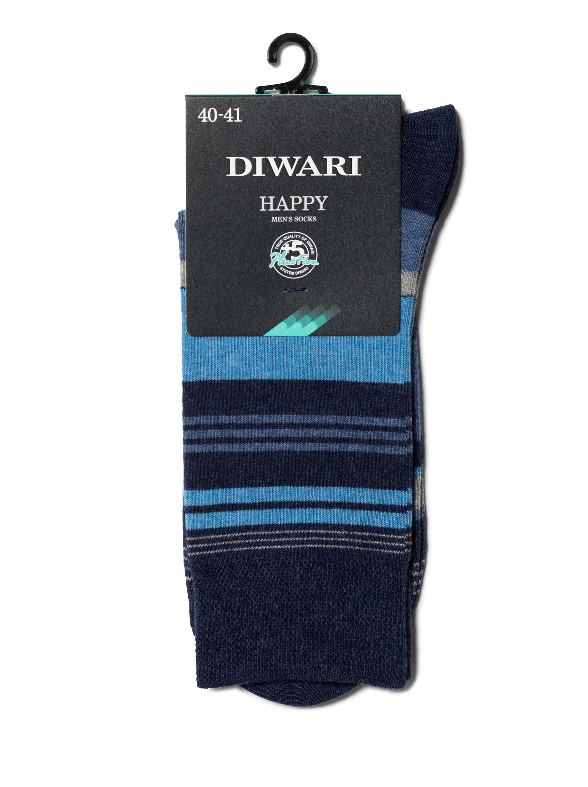 Fantasie Diwari heren streepsok Donker Blauw / Navy - Afbeelding 2