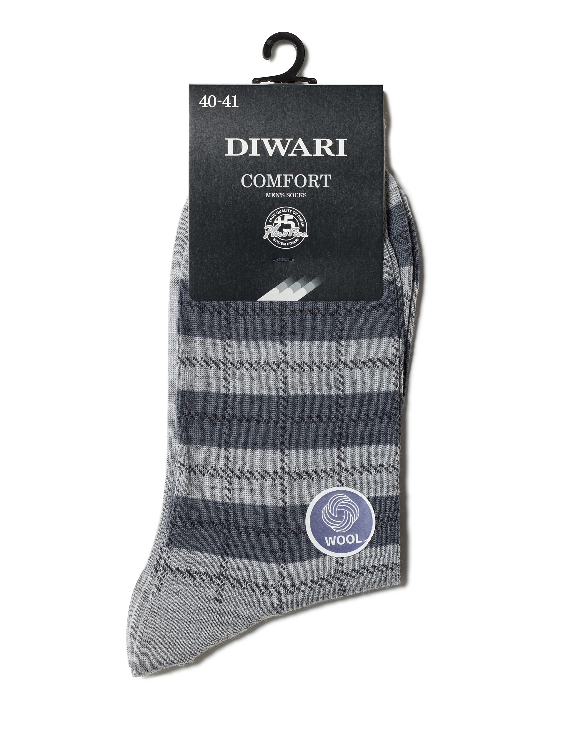 Fantasie herensok Grijs Wol Diwari - Afbeelding 2