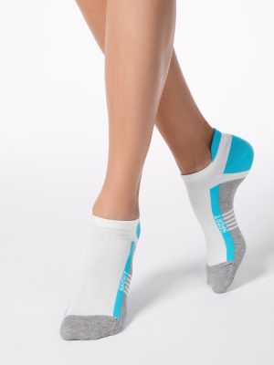 Dames sneaker sport sok aqua