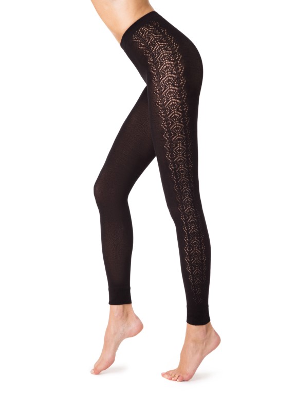 Fantasie legging katoen zwart Cascade - Afbeelding 2
