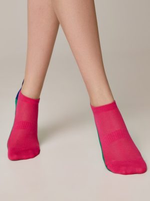 Alternative view of Dames sneaker sok met lipje 3 kleurig