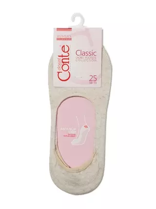 Kousenvoetje dames viscose met linnen Creme gemeleerd - Afbeelding 3